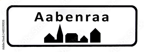 City sign of Aabenraa - Aabenraa Byskilt