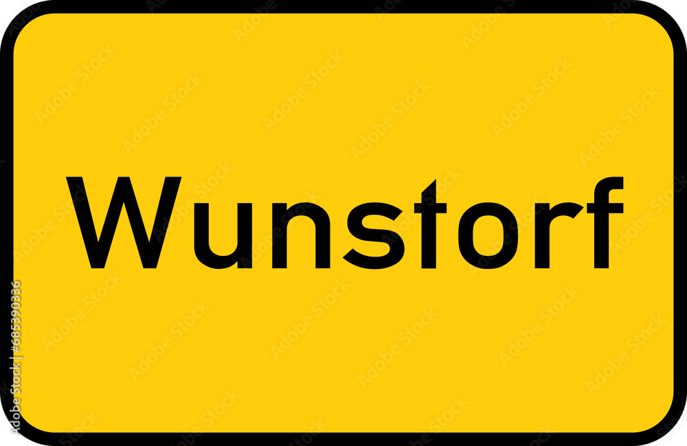 City sign of Wunstorf - Ortsschild von Wunstorf City sign of Wunstorf - Ortsschild von Wunstorf