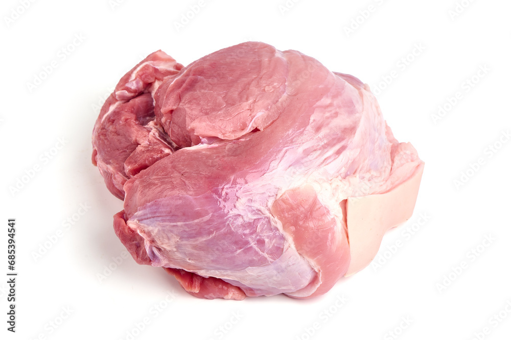 Raw pork meat isolated on white background. Raw pork meat isolated on white background.