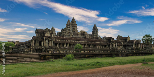 External perimeter of the ancient temple of Angkor Wat near Siem Reap, Cambodia photo