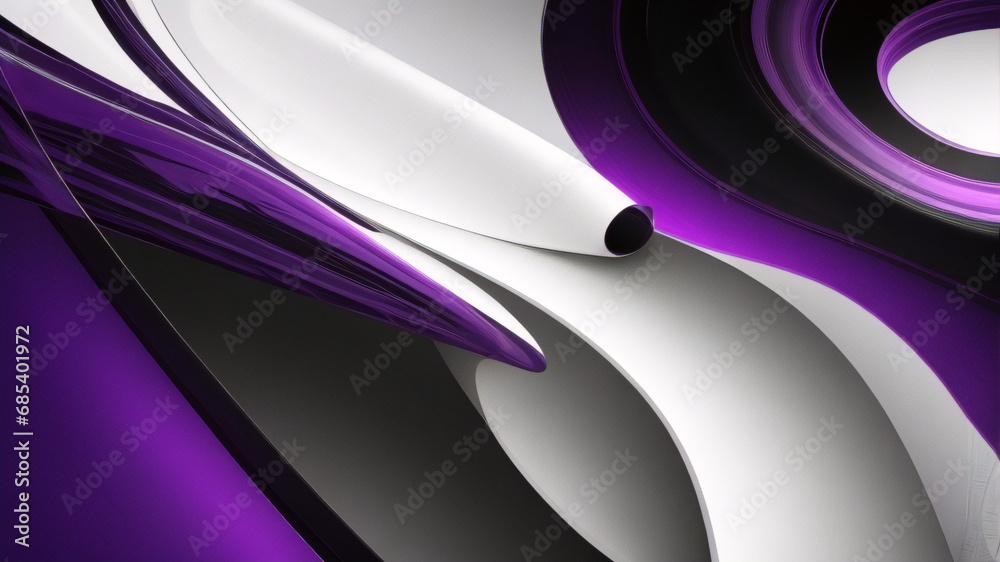 purple abstract background with wavy lines and curves in the center of ...