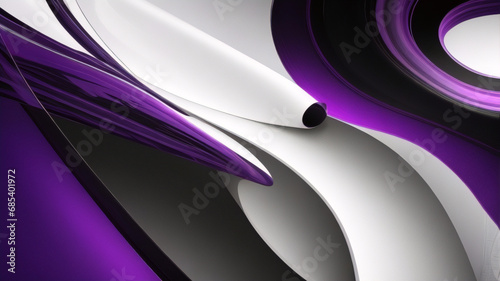 purple abstract background with wavy lines and curves in the center of the image, with a black background and a purple background with a white border.