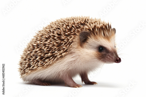 Hedgehog isolated on white background.generative ai