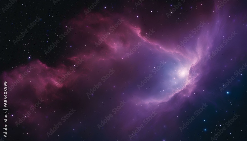 A wide-angle shot of a massive nebula glowing brightly in deep space A wide-angle shot of a massive nebula glowing brightly in deep space