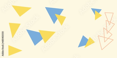 set of flags triangle background abstract simple yellow color