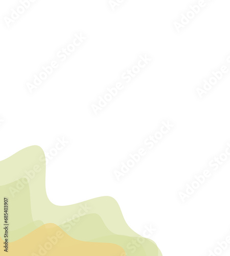 mountain landscape background corner wave motif with green color