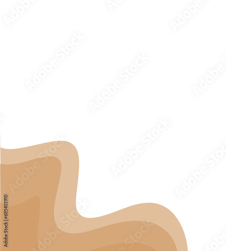 illustration of a skin of a person corner wave motof with brown color