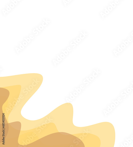 Wave brown orange color elemen simple aesthetic 