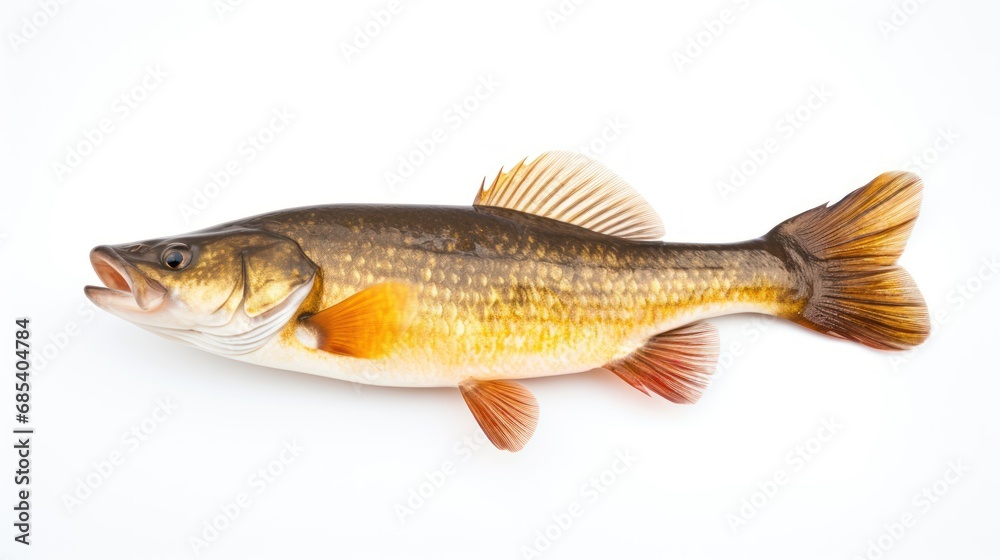 Pike perch river fish on white background Pike perch river fish on white background