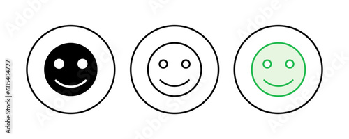 smile icon set. smile emoticon icon. feedback