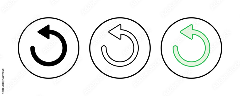 Refresh icon set. Reload icon vector. Update icon. Refresh icon set. Reload icon vector. Update icon.