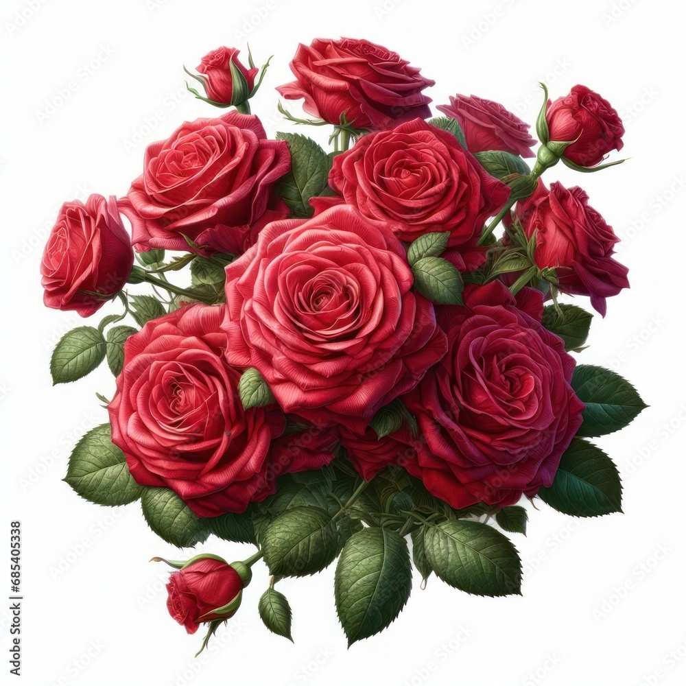 beautiful bunch of roses as a center piece bouquet on white background beautiful bunch of roses as a center piece bouquet on white background