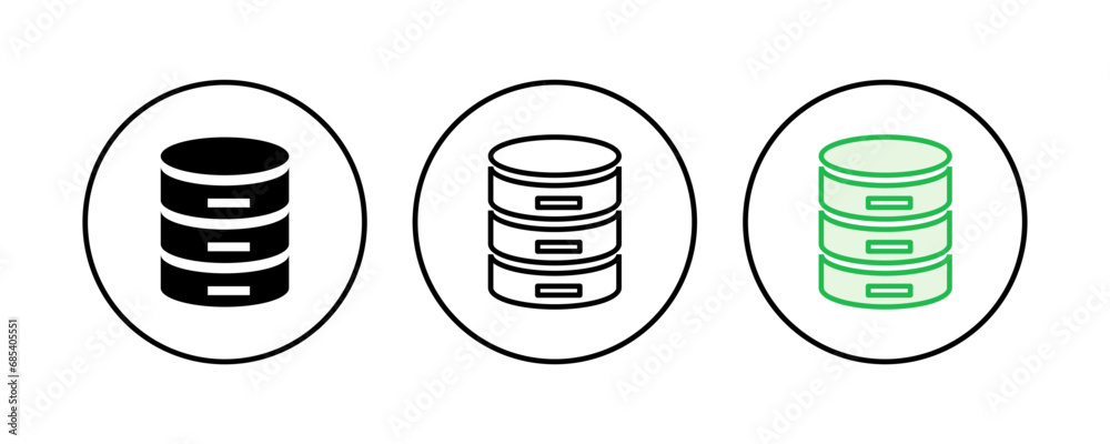 Database icon set. database vector icon Database icon set. database vector icon