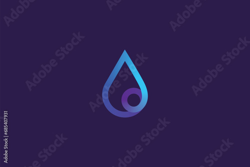 Water drop logo design vector template
