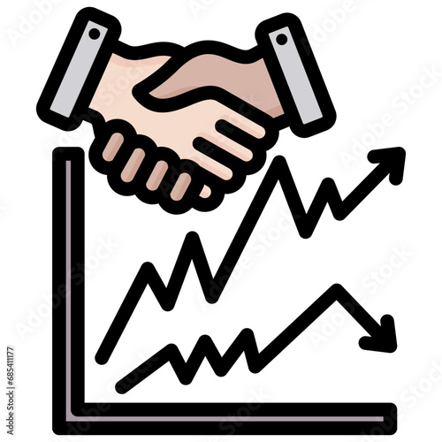 Stock Broker Outline Color Icon