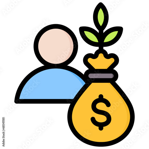 Investor Outline Color Icon