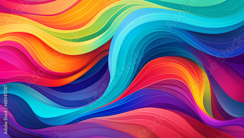 the wide color wavy pattern
