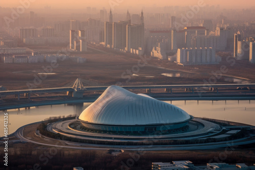 Aerial view of Rungrado Stadium photo