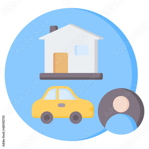Personal Property Flat Icon