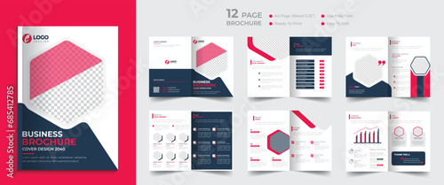 Business brochure template design corporate company profile layout design