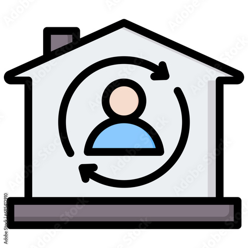 Residential Outline Color Icon