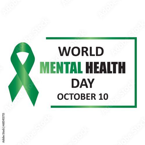 World Mental Health day is observed every year on October 10, awareness concept vector template for banner, greeting card, poster creative design..eps