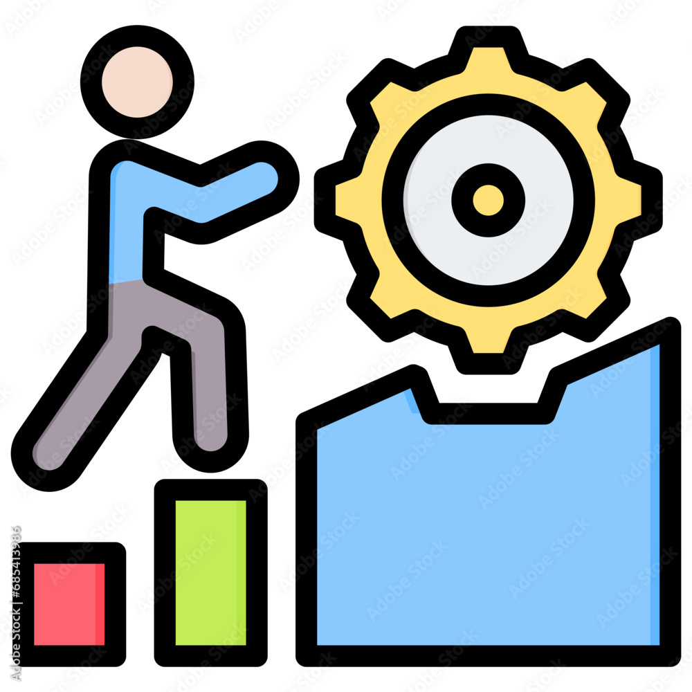 Challenges Outline Color Icon Challenges Outline Color Icon