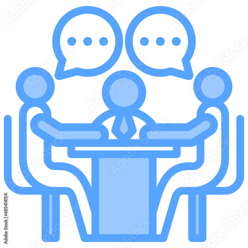 Meeting Blue Icon