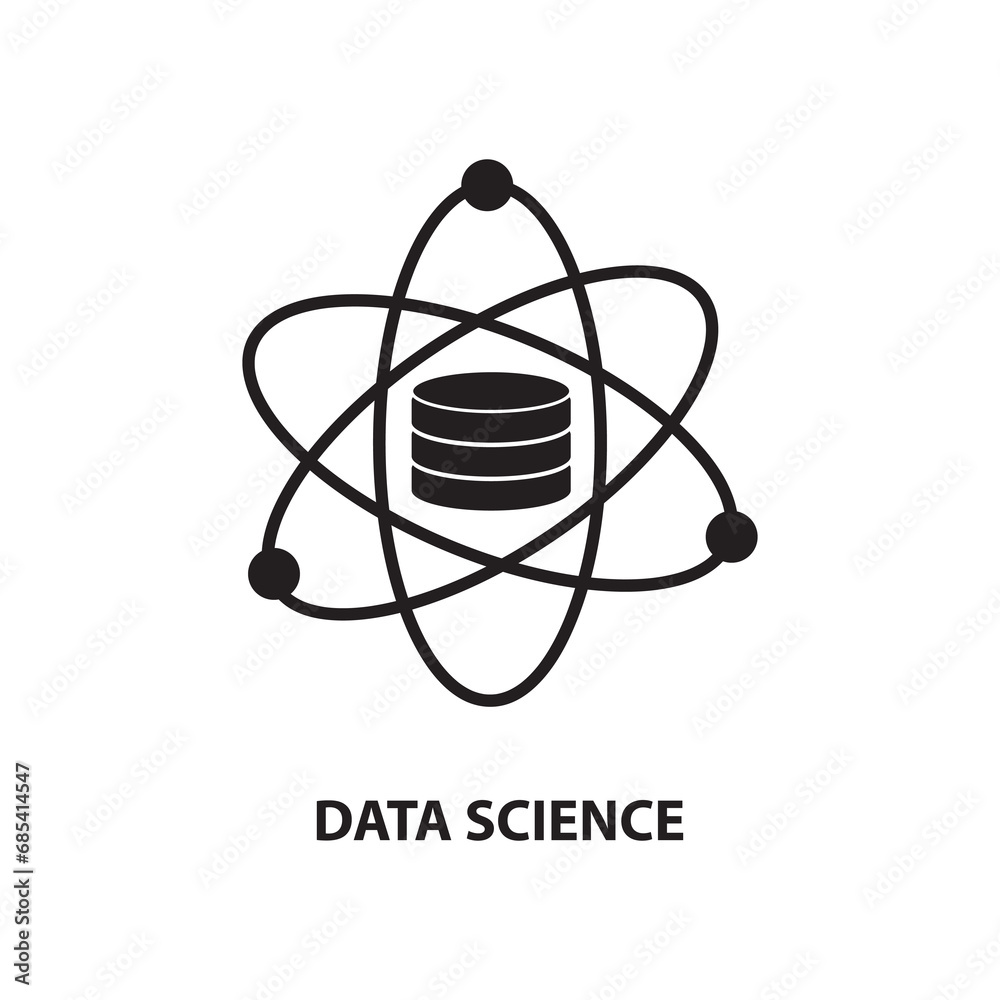 Data Science icon. simple data science icon. flat trendy style illustration on white background..eps