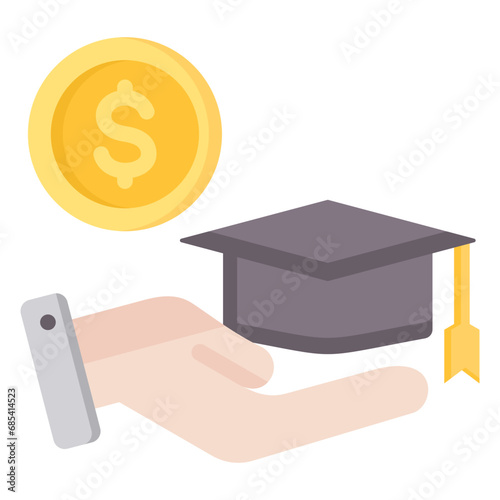 Student Grant Flat Icon