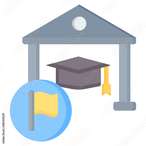 Public University Flat Icon