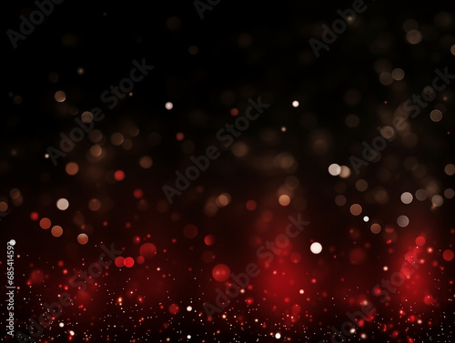 Red bokeh on black background 