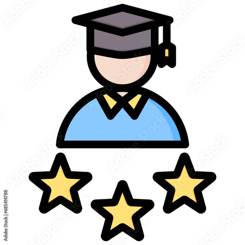 Bachelor Of Arts Outline Color Icon