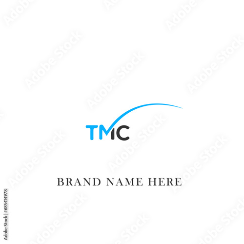 TMC logo. T M C design. White TMC letter. TMC, T M C letter logo design. Initial letter TMC linked circle uppercase monogram logo. T M C letter logo vector design.  photo