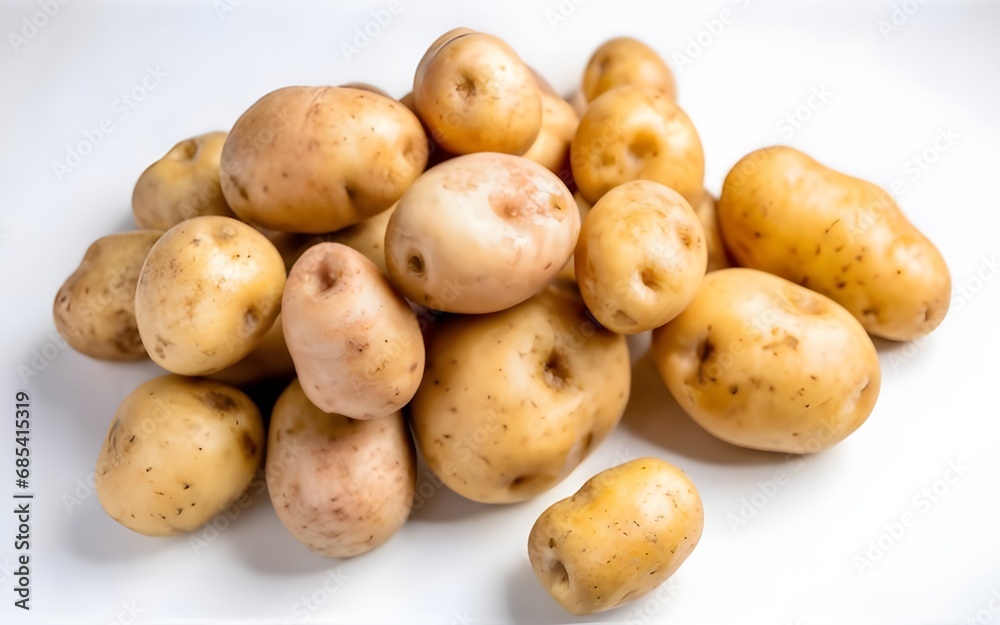 fresh Potatoes, white backgorund, isolated, bright lightning. fresh Potatoes, white backgorund, isolated, bright lightning.