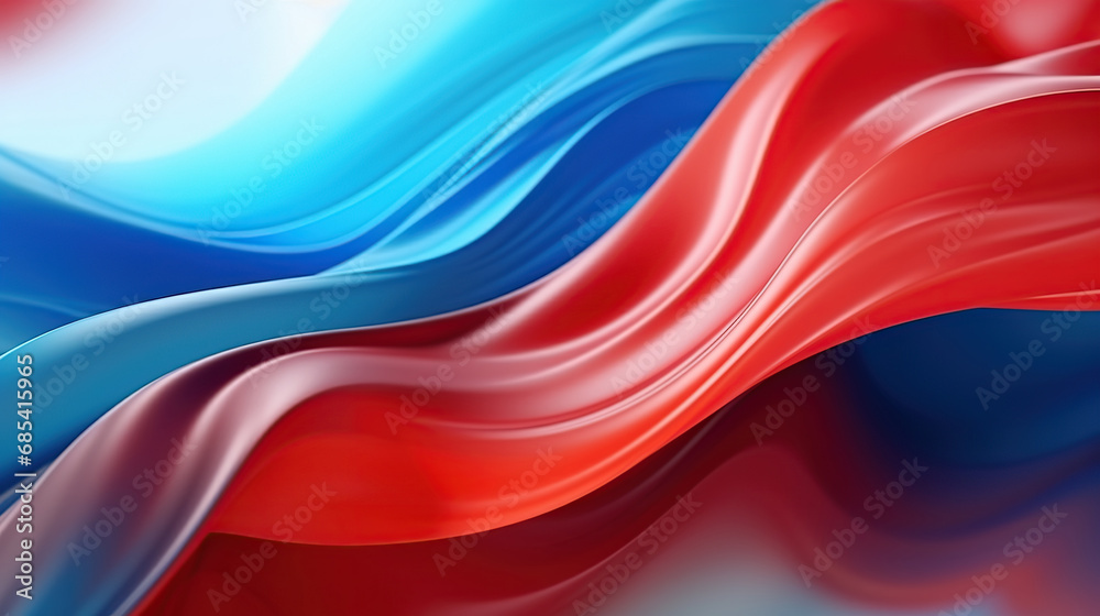 Abstract background of red, blue, and white liquid wavy lines. Abstract background of red, blue, and white liquid wavy lines.