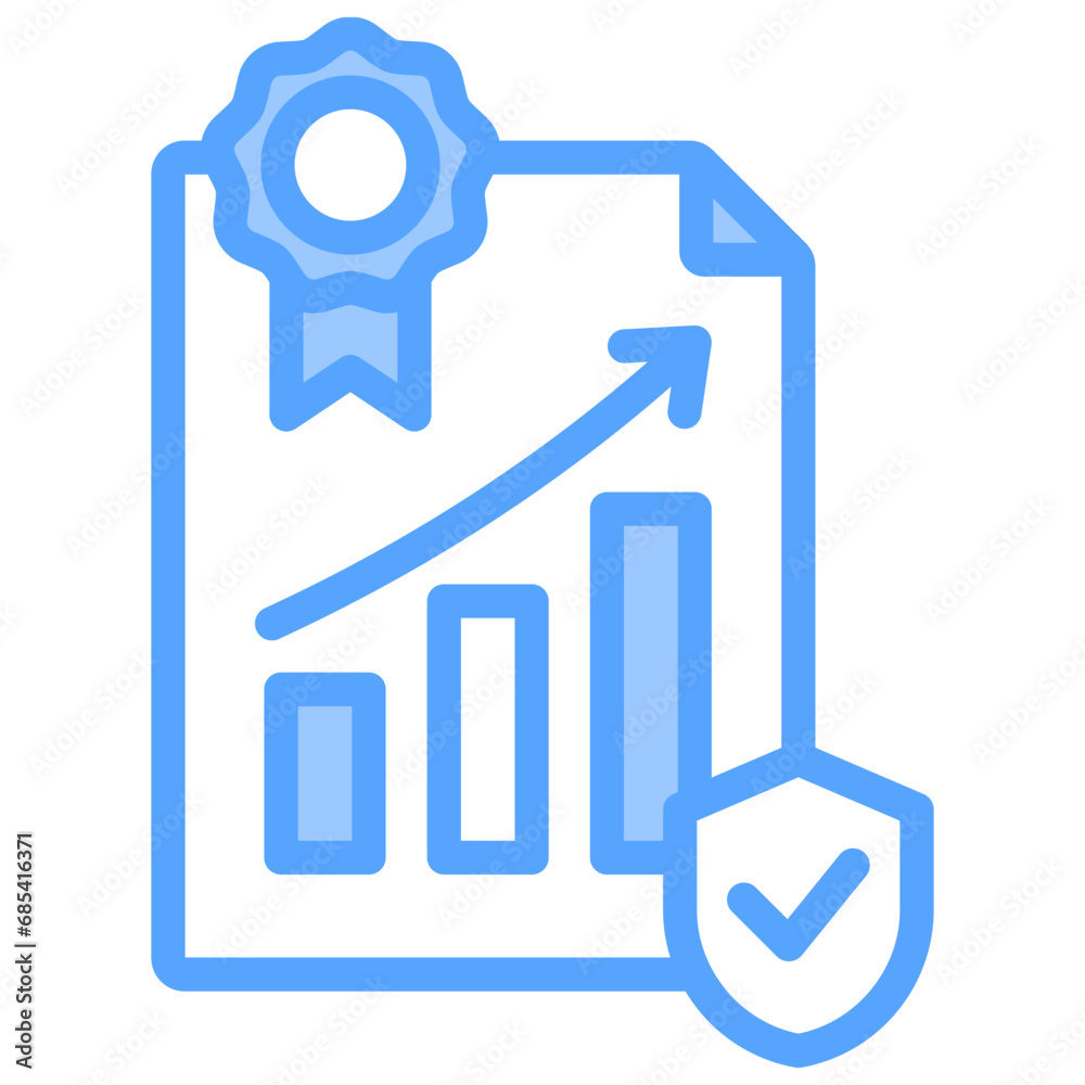 Business Policy Blue Icon Business Policy Blue Icon