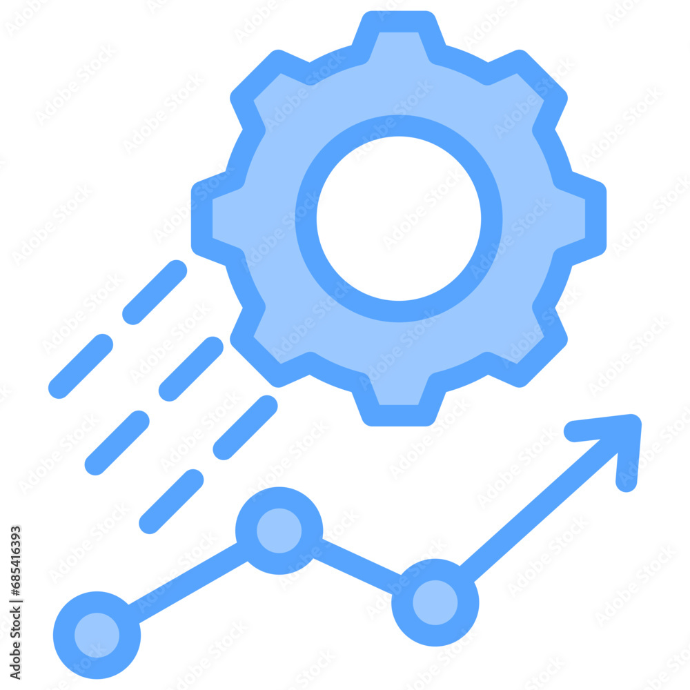 Business Transformation Blue Icon Business Transformation Blue Icon