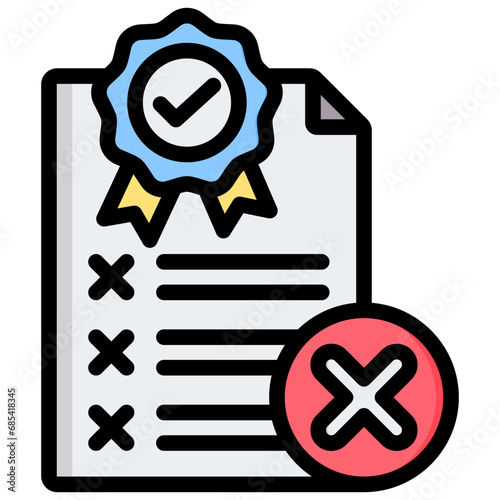Failure Outline Color Icon