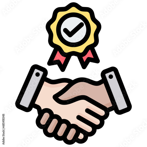 Commitment Outline Color Icon