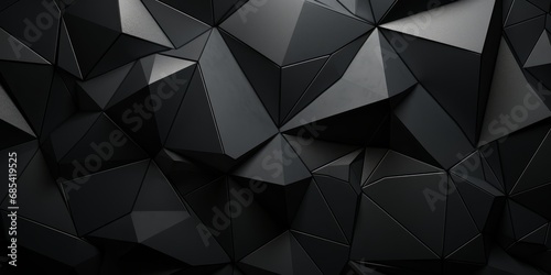 Abstract Grey-Black Panorama. Modern Geometric Design