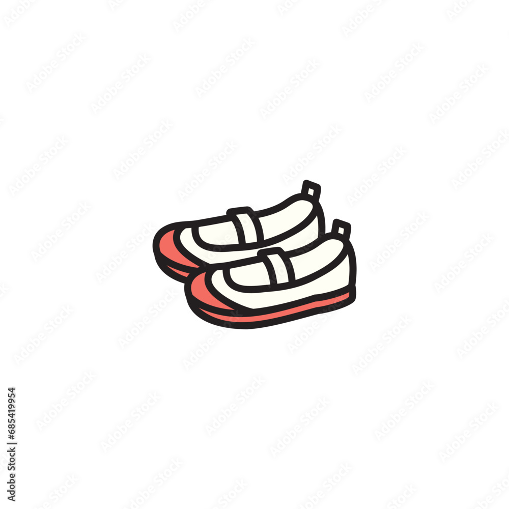 上履きのシンプルなイラスト 上履きのシンプルなイラスト