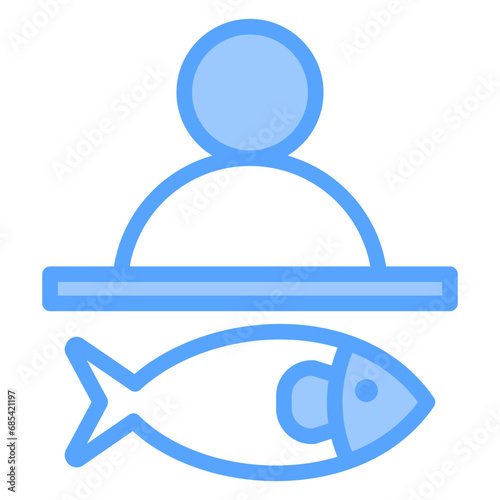 Fishmonger Blue Icon