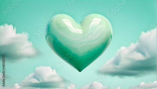 A Symphony of Beautiful Colors: Exploring Creativity and Artistry Through Heart Shapes and Clouds.(Generative AI)