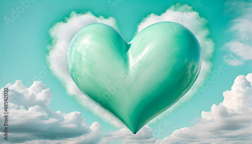A Symphony of Beautiful Colors: Exploring Creativity and Artistry Through Heart Shapes and Clouds.(Generative AI)