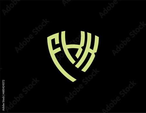 FKK creative letter shield logo design vector icon illustration photo