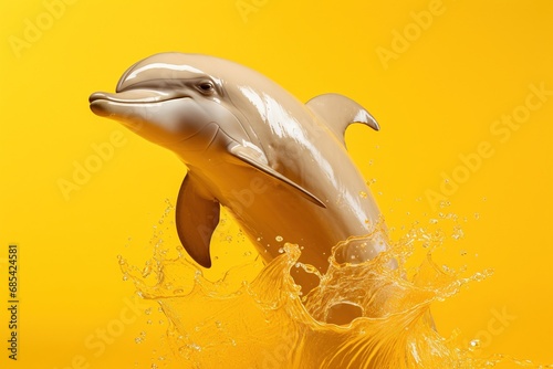dolphin, lone, jumping, water, sea, sea animal, smiling dolphin photo