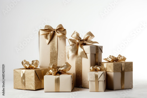 Elegant Christmas Gift Boxes on a clean white background © Eddy Drmwn