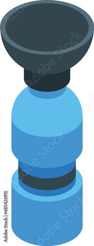 Bottle water drinker icon isometric vector. Frame space. Canine zoo store