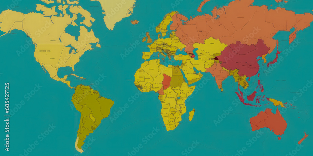 Fototapeta premium Map of the Earth